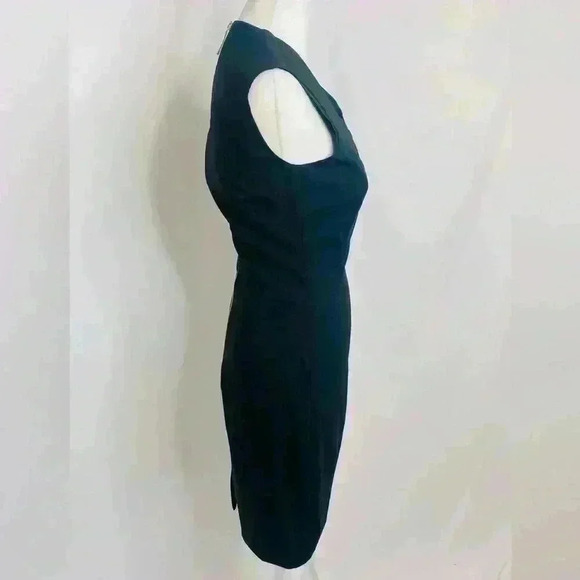 *NWOT* Ted Baker Saloted Dress in Black Wool blend sheath dress size 0. - Picture 5 of 12